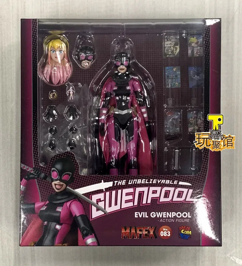 Disponibile Originale Medicom Mafex No.083 Mafex Evil Gwenpool In Stock Anime Action Collection Figure Model Toy Action Collection