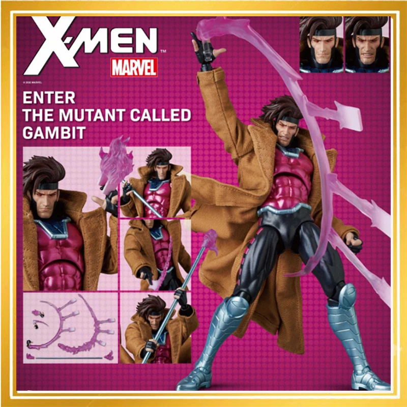 Originale In Magazzino Marvel Medicom Mafex Anime Action Figure Mafex No.131 Comics "Gambit Manga Ver." Mafex Gambit Model Toys Regali