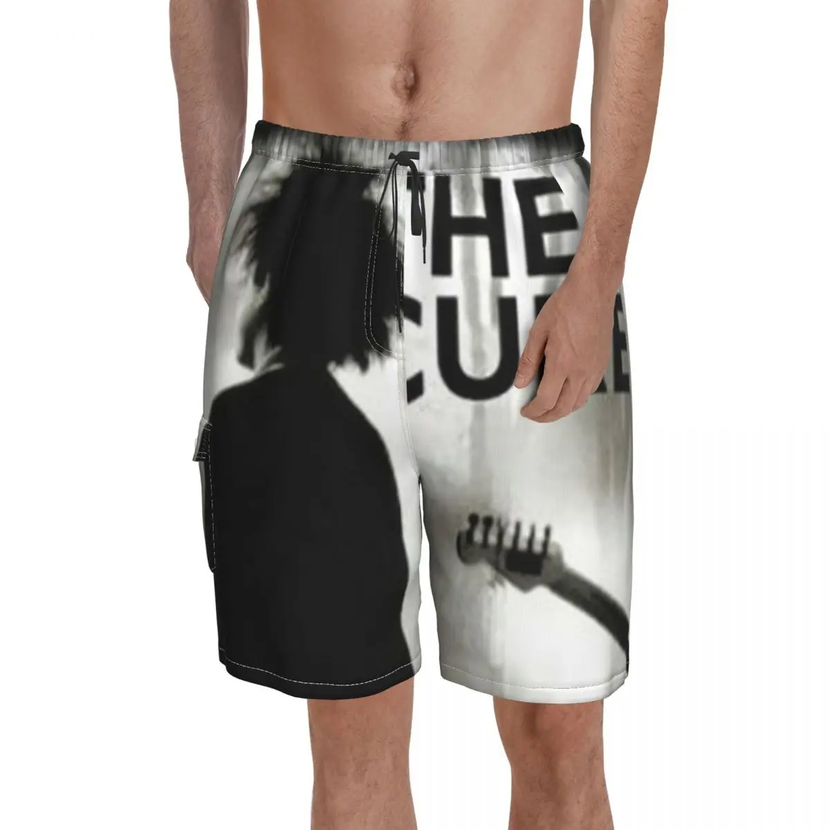The Cure Band Galaxy Boys Board Shorts Music Album Black Man Cool Pattern Beach Shorts Male Printed Oversize Swim Trunks Gift