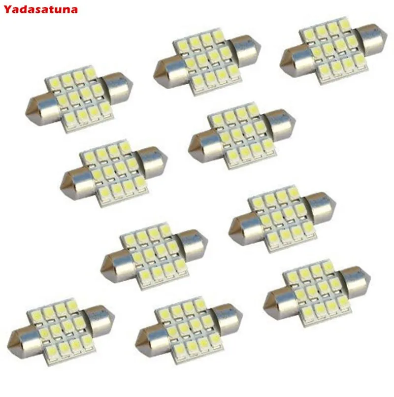 A Venda Kit 20 Lampada Siluro Led Gruppo Pequena 31Mm 12V 12 Led Branca Teto Placa Carro Siluro 31Mm
