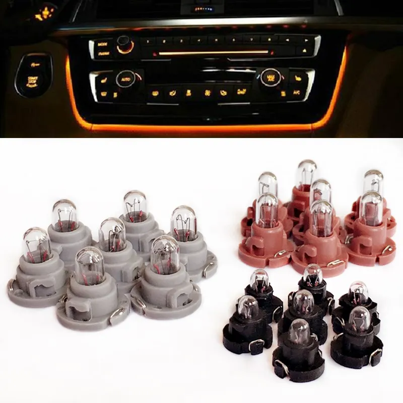10Pcs T3 T4.2 T4.7 12Vauto Interni Instrumento Bombillas De Luz De Pannello Lámparas Aire Acondicionado Botón De Luz De In