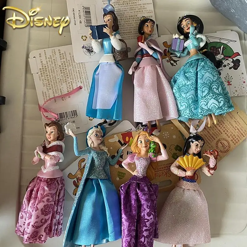 Disney Princess Collection Mulan White Snow Christmas Outsider Pendant Disney Exclusive Mermaid Princess Elsa Christmas Pendant