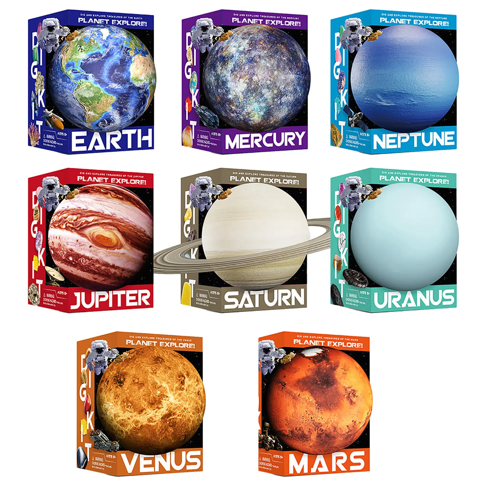 Planet Explore Dig Kit Toys Sistema Solare Gemstone Dig Kit Gemstone Excavation Planet Mining Kids Science Early Educational Toy
