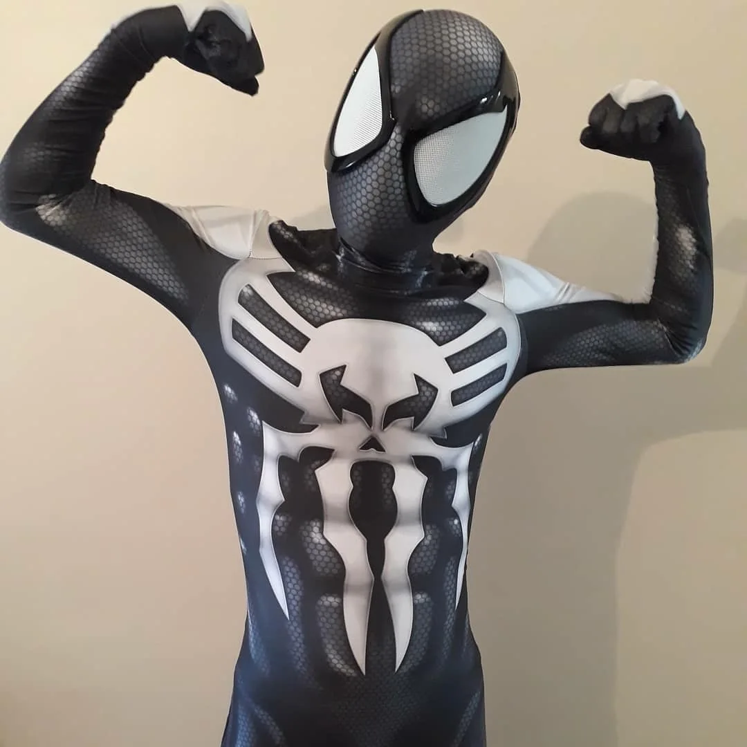 2099 Spiderman Costume Cosplay Spandex 3D Stampato Spandex Nero 2099 Symbiote Costume Halloween Cosplay Zentai Vestito Adulto Bambini