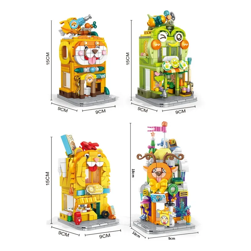Creative Panlos Shop Bricks Inbrixx City Street View Toy Modello Di Assemblaggio Fai Da Te Mini Particelle Building Blocks Giocattolo Per Ragazzi Raga