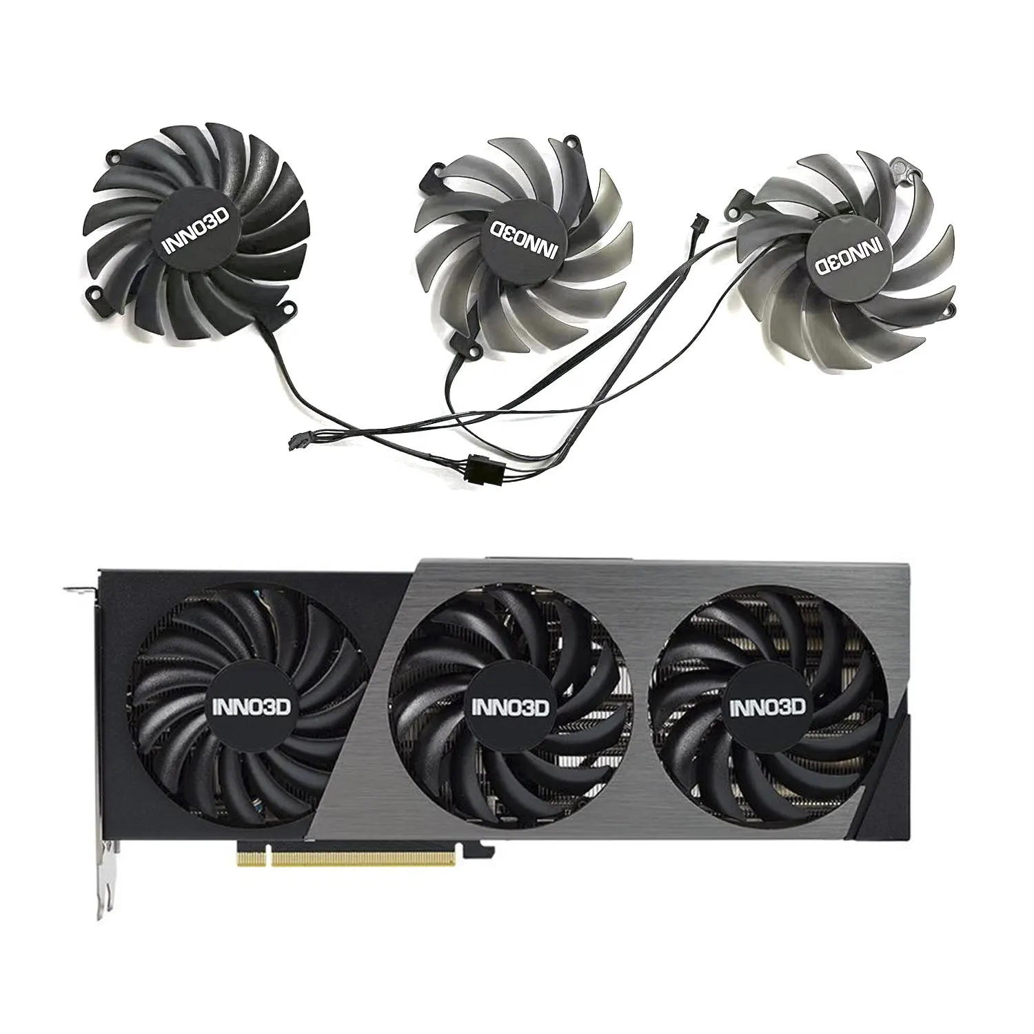 Nuovo 3Fan 4Pin Cf-12910S Cf-12915S Rtx4070 4070Ti Gpu Fan Per Inno3D Geforce Rtx4070 4070Ti X3 Oc Ventola Di Ricambio Per Scheda Grafica