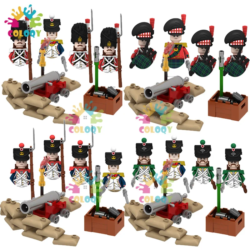 Military Wars Military Soldiers Building Blocks Imperial Navy Figures French British Fusilier Rifles Armi Giocattoli Per Bambini