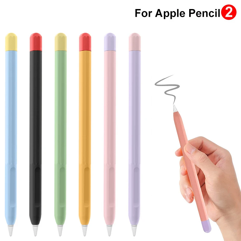 Custodia In Silicone Duotone Per Astuccio Apple 1A 2A Generazione Ipad Pencil Funda Apple Pencil Cover Ricarica Magnetica Compatibile