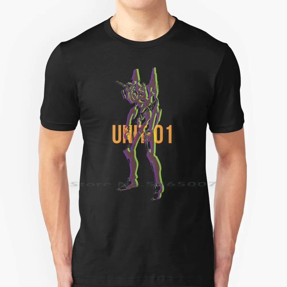Duotone Overprint Series : Unit-01 T Shirt 100% Cotton Anime Minimal Robot Big Size 6Xl Tee Gift Fashion