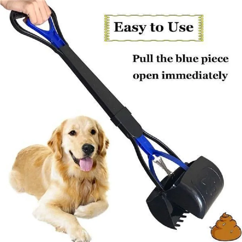 Pooper Scooper For Dog Jaw Clamp Heavy Duty Manico Lungo Poop Scooper Per Dog Puppy Cat Waste Picker Pet Pulizia Pala Strumenti