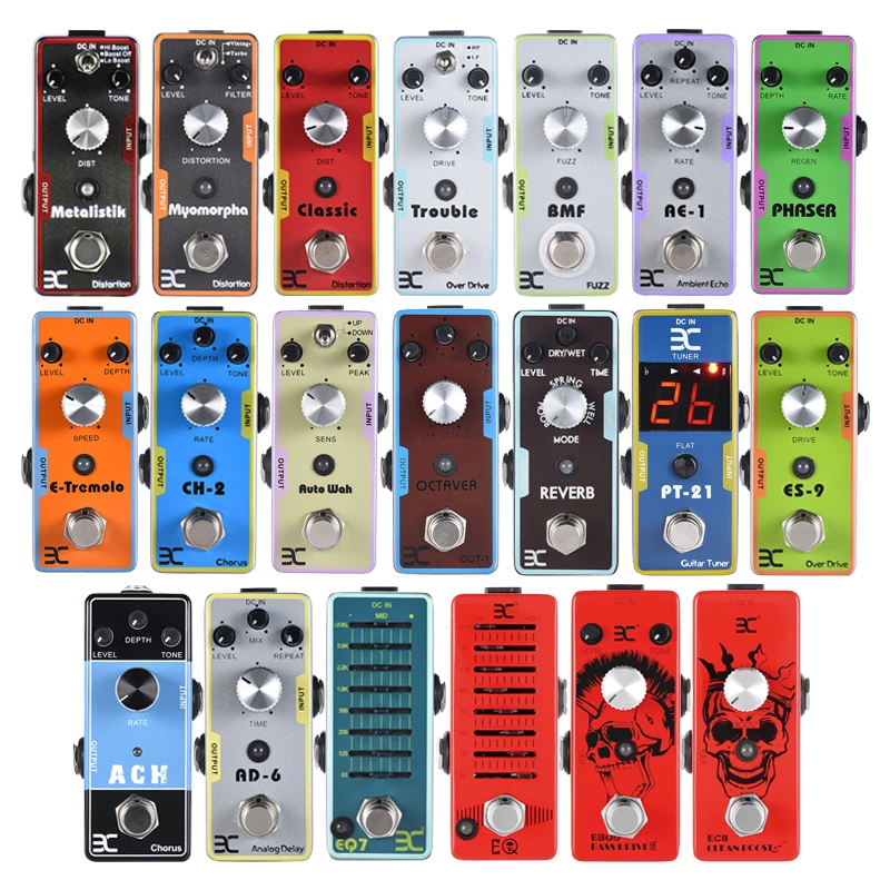 Eno Ex Guitar Bass Effects Pedal Board Overdrive Distorsione Sovraccarico Faz Echo Reverb Wow Octave Eq Chorus Tuning Electric