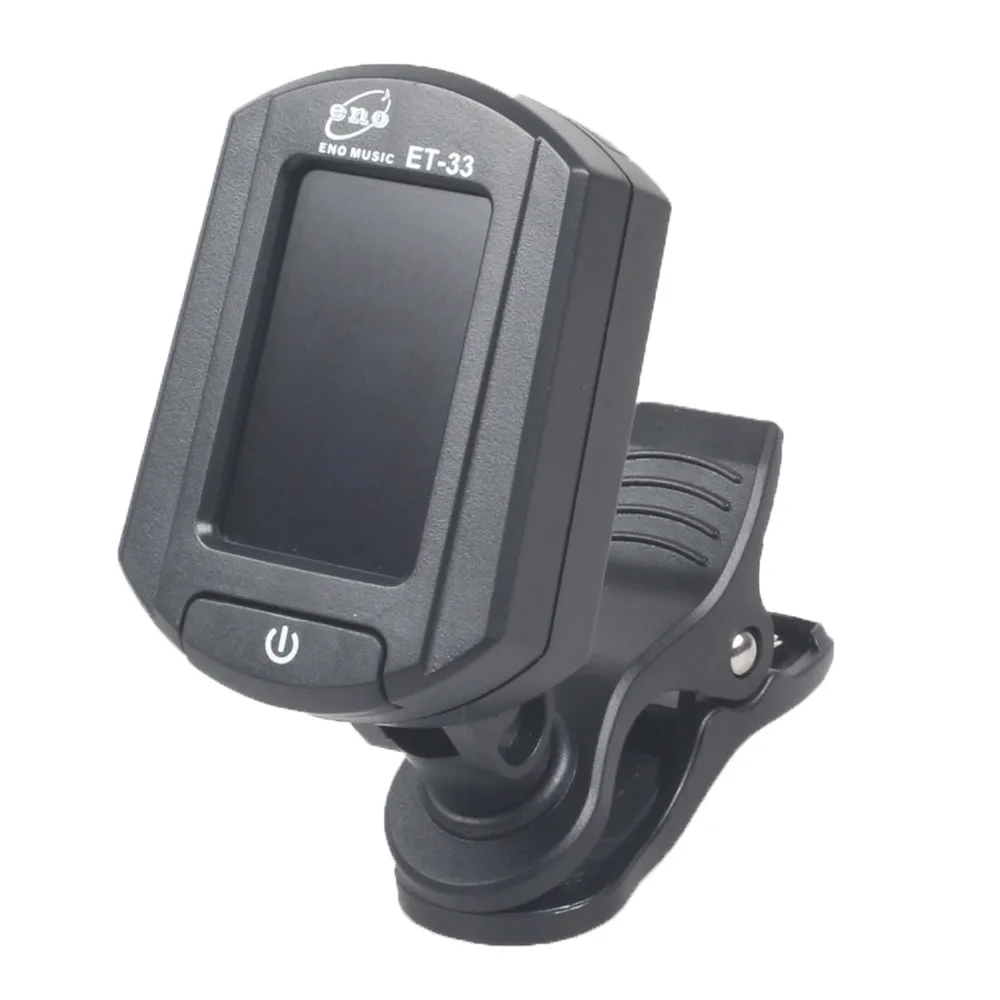 Eno Et-33 Di Alta Qualità Retroilluminato Lcd Guitar Tuner Mini Auto Cromatica Basso Violino Ukulele Tuner Super Anti-Interferenza
