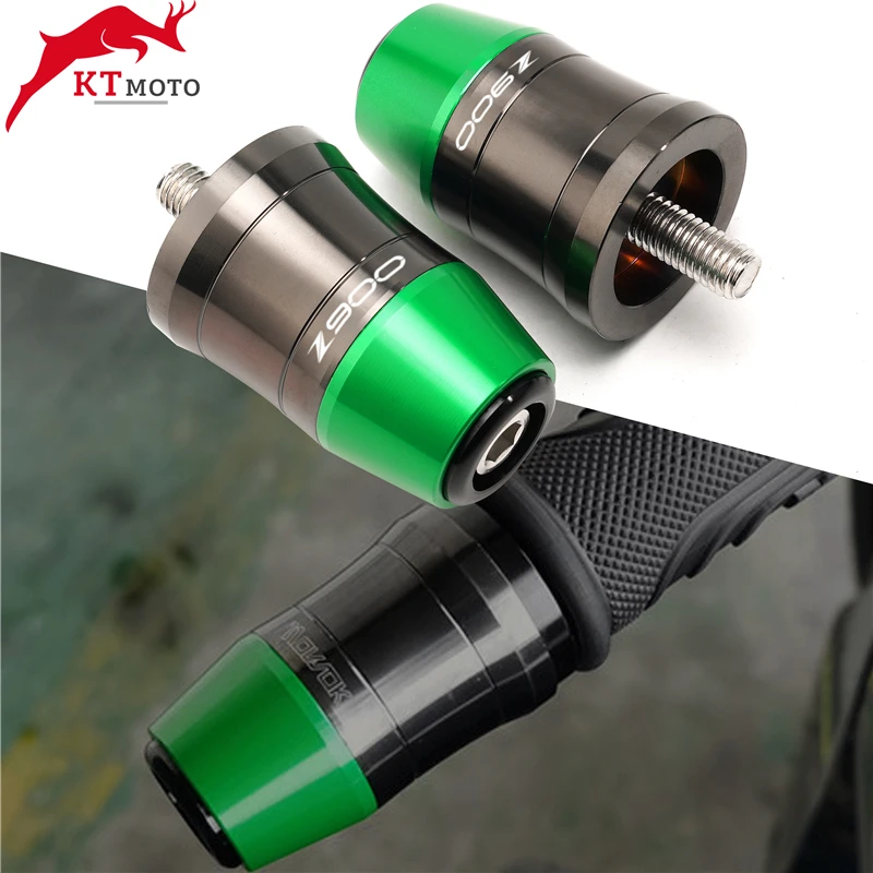 2020 New Heavy Stainless Steel Manubrio Grips Cap End Handle Plugs Cap Per Kawasaki Z900 Z900 Rs Z 900 2017-2021