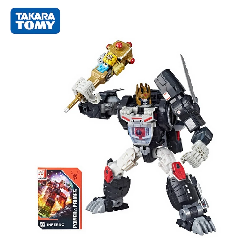 In Magazzino Trasformatori Originali Power Of Primes Takara Tomy Pp43 Bw Optimus Primal Anime Figure Action Figures Model Toys