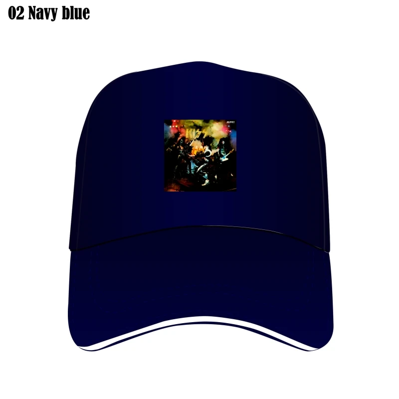 Kiss Flat Brim Metal Band Alive 1975 Album Record Cover Bill Hats S-2X Cappelli 844355068625