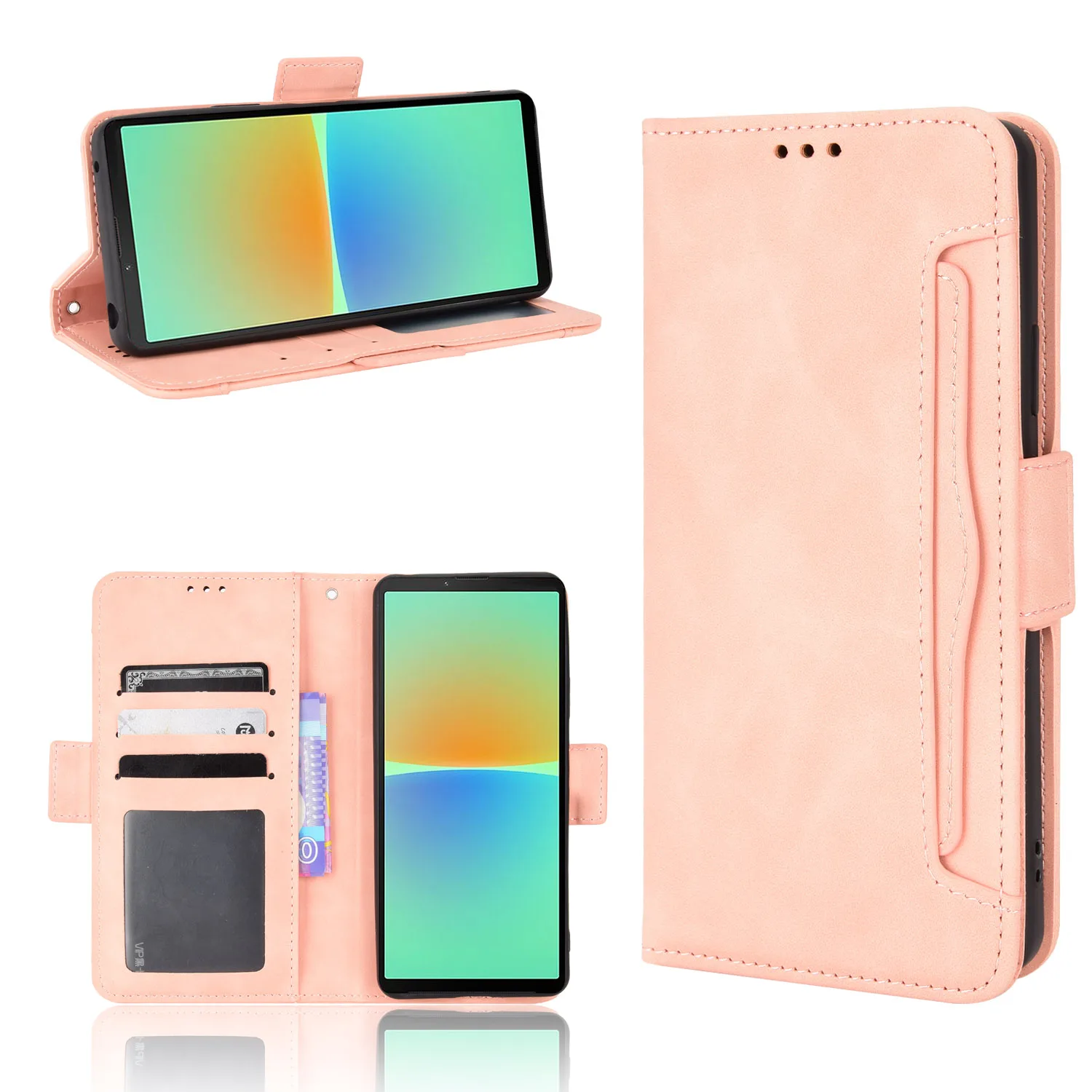 Per Sony Xperia 10 V Flip Phone Case Slot Multi-Card Custodia In Pelle Pu Per Sony Xperia10 V Business Phone Case