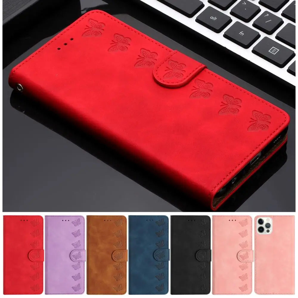 Cute Girls Wallet Back Case Per Sony Xperia 1 10 Iv V Butterfly Goffratura Lady Phone Bags Stand Cover Leather Flip Fundas P17E