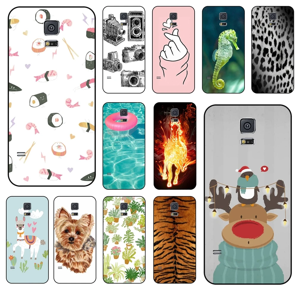 Per Samsung Galaxy S5 Custodie Morbide In Tpu Fiore Per Galaxy S5 Acheter Black Waterproof Pretty Back Tpu Cover Per Telefono Skin