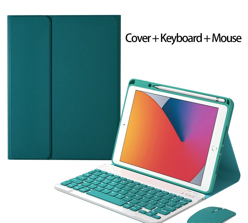 For 9.7 Ipad 2017 2018 5/6Th Gen Tablet Smart Cases Wireless Keyboard Mouse Magnetic With Pencil Holder Cover For 9.7 Ipad 5/6