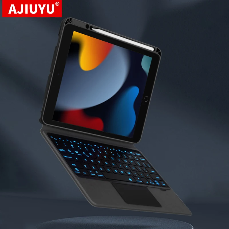 Smart Keyboard Per Ipad 10.2 2021 2020 2019 Pro 11 12.9 5 ° 4 ° Air3 10.5 "Air4 10.9 Custodia Tastiera Con Cover Retroilluminazione Touchpad
