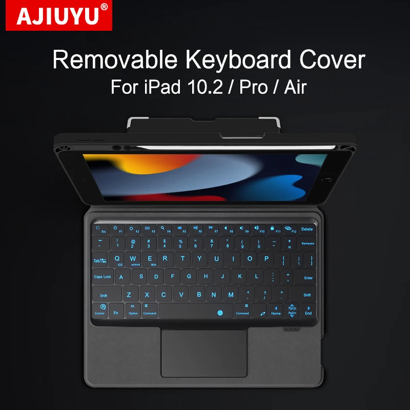 Smart Keyboard Per Ipad 10.2 2021 2020 Pro 11 12.9 5Th 4Th 3Th Air3 10.5 "Air4 10.9" Custodia Tastiera Con Cover Retroilluminazione Touchpad
