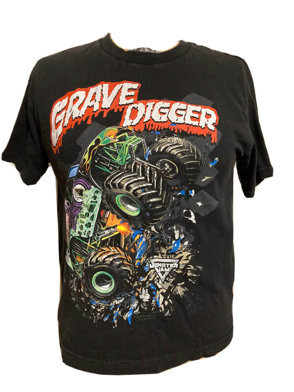 Grave Digger Monster Jam 2019 Tour T-Shirt Taglia Bambini Large