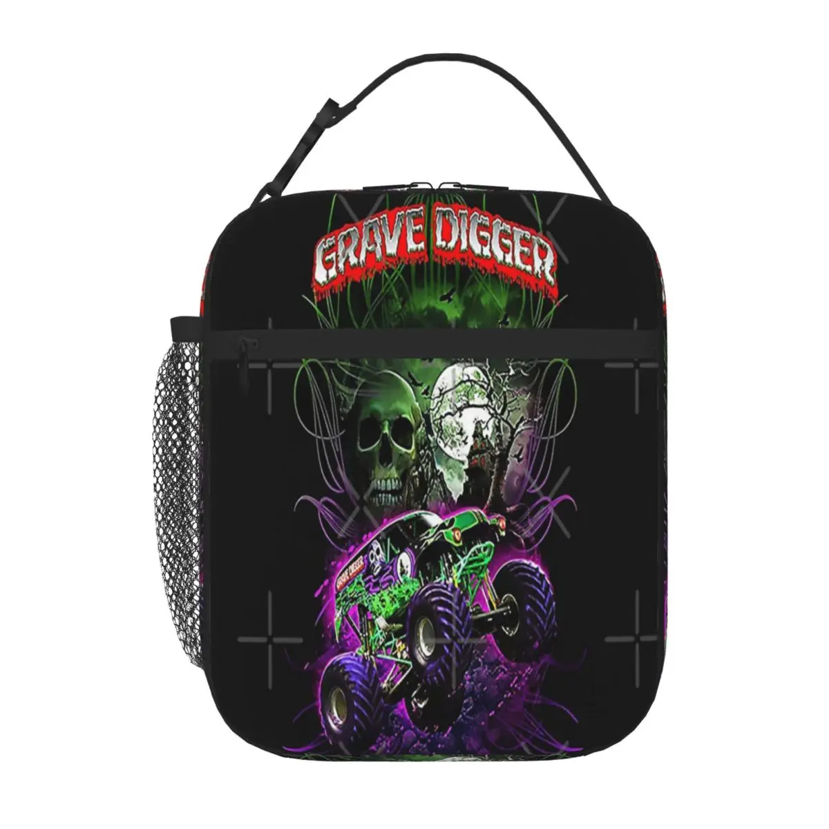 Grave Digger Monster Jam Monster Truck Lunch Tote Lunch Box Imballato Lunch Thermal Cooler Bag
