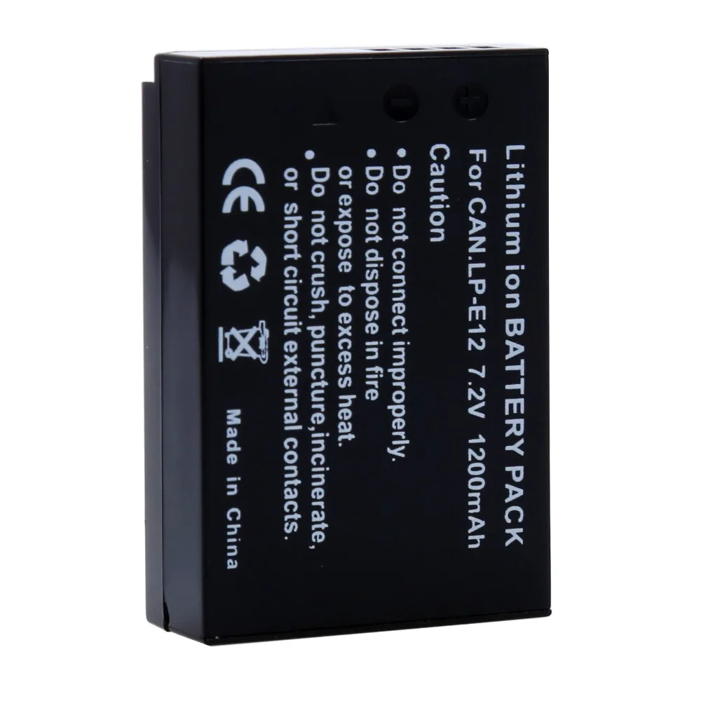 1 Pc Lp-E12 Lpe12 Lp E12 Batteria Per Fotocamera Per Canon Rebel Sl1, Eos-M, Eos M2, Eos M10 M 100D Kiss X7 Rebel Sl1 Eos M1