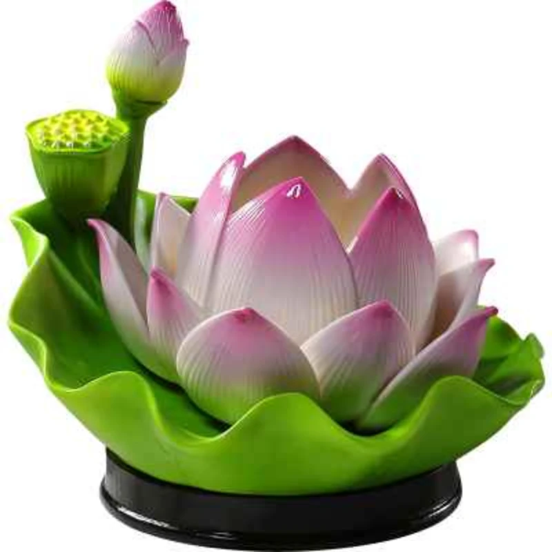 Ceramic Led Lotus Lamp Lamp For Buddha Worship Buddhist Supplies Supply Lamp