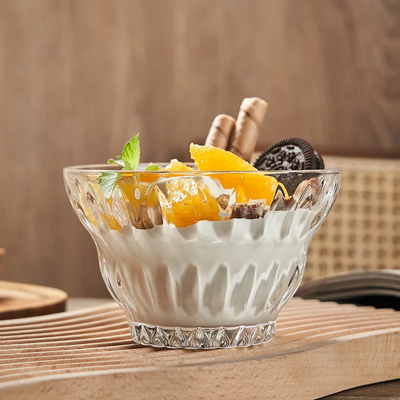 Tazza Da Gelato Con Motivo A Loto Di Lusso Leggero Estivo, Ciotola Da Dessert, Ciotole Per Gelato Con Acqua Di Zucchero, Zuppa Di Nido D'Uccello Trasp