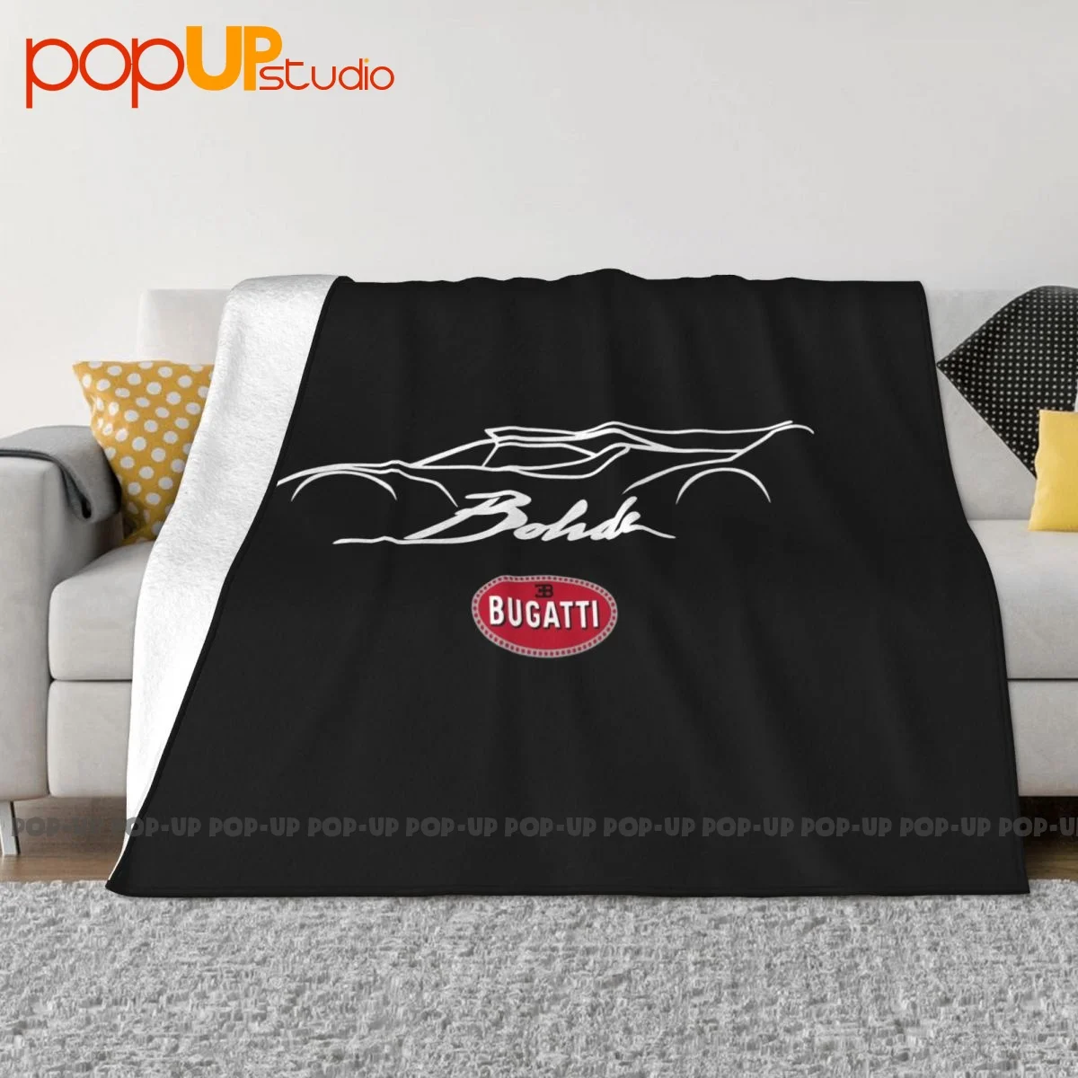 Bugatti Bolide Multicolor Distretto Veyron Chiron Coperta Shaggy Super Warm Family Spese