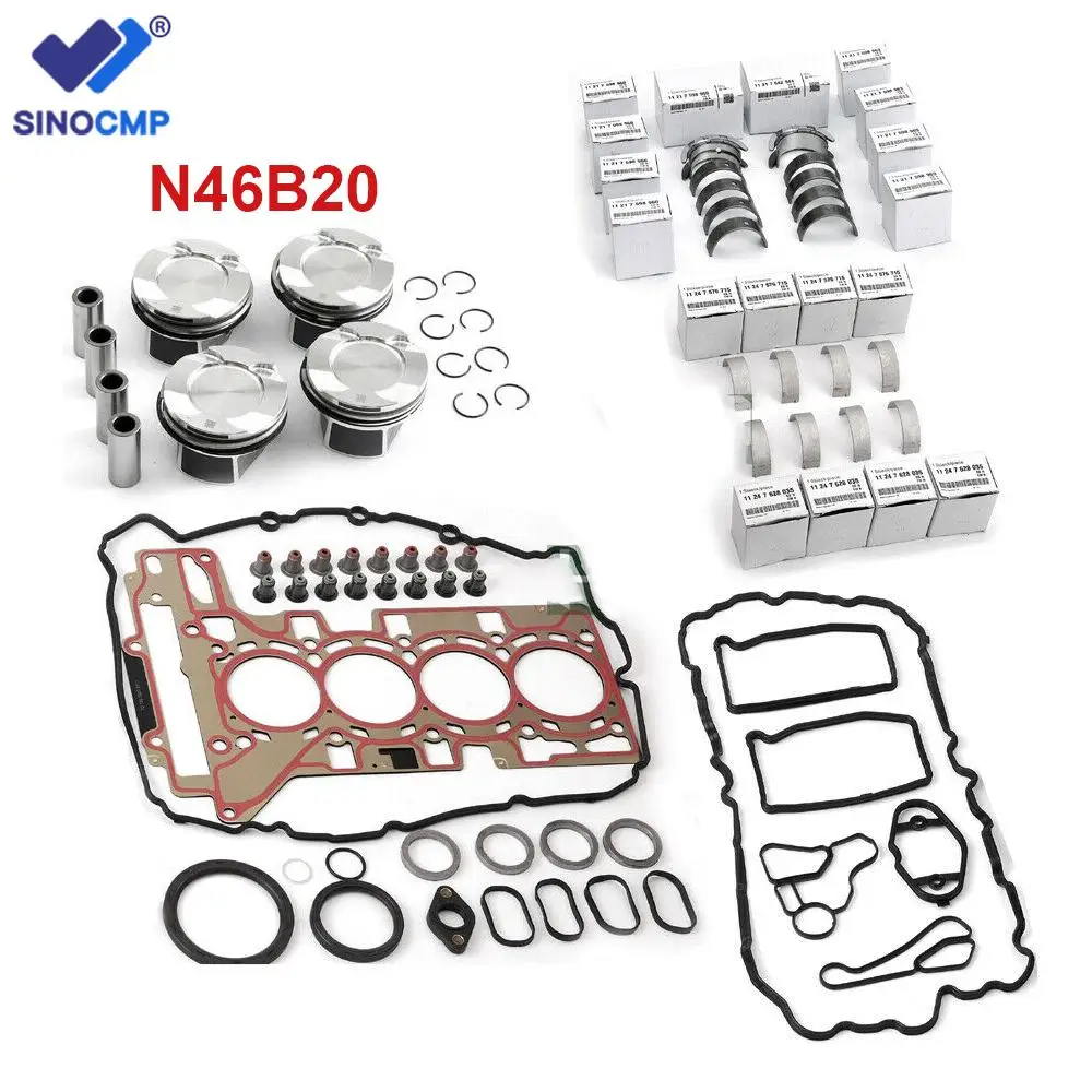 N46B20 Engine Rebuild Revisione Guarnizioni Kit Bore Φ84.00Mm Per Bmw E46 E81 E88 E90 120I 320I N45 N43 N40B16A N42B18A N42B20A