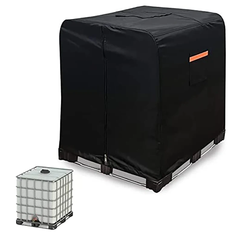Ibc Tote Cover 330 Gallon Water Tank Protection Cover Zipper Materiale Solare Impermeabile 1000L Outdoor Garden Water