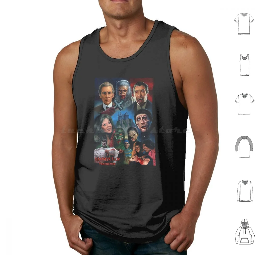 Hammer Films Canotte Gilet Senza Maniche Dracula Mummy Wolfman Film Spaventosi Hammer Film Retro Horror Halloween