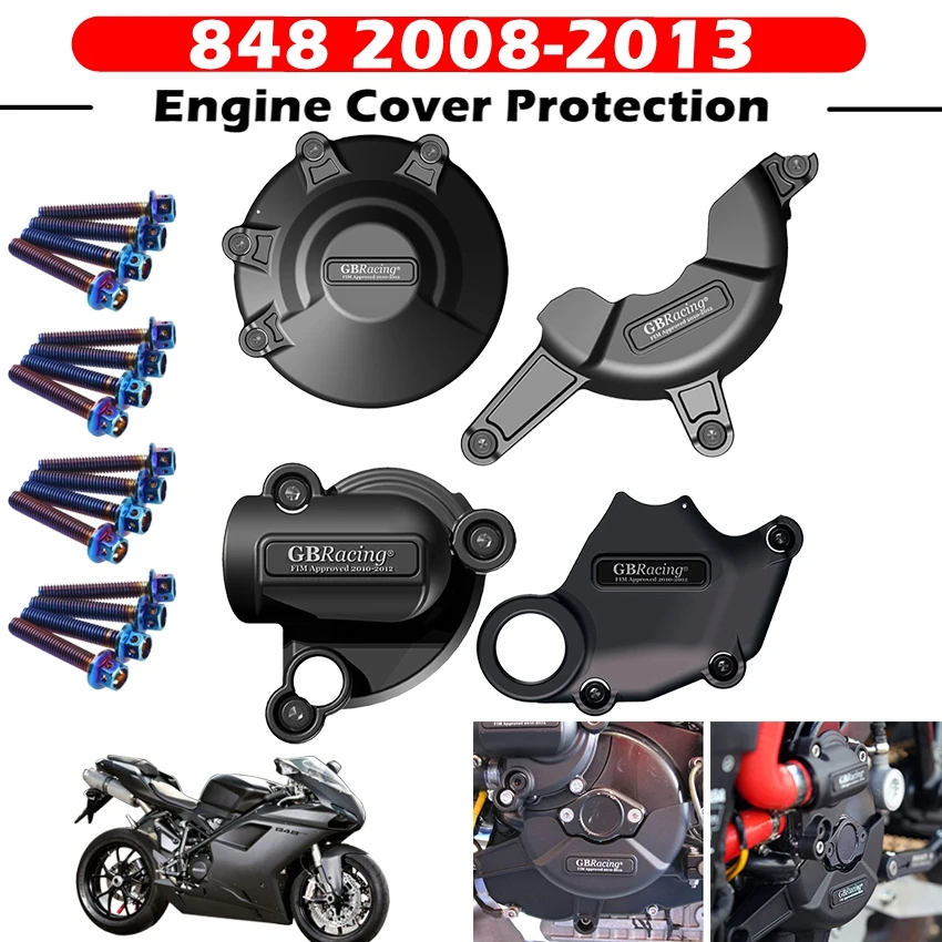 Custodia Protettiva Per Copertura Motore Moto Gb Racing Per Ducati 848 & Streetfighter 848 Gbracing Engine Covers