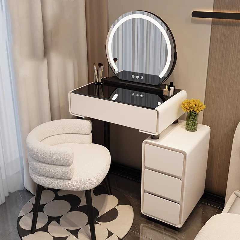 Modern Bedroom Makeup Tables White Nordic Vanity Toletta Specchio Minimalista Tavoli Da Rucco Console Furniture Lj50Dt