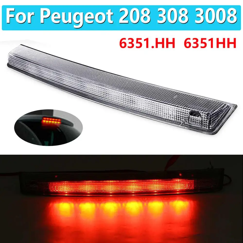 6351Hh 6350V2 Per Peugeot 208 308 3008 Citroen C4 C5 Ds4 Terzo Attacco Alto Freno Posteriore Stop Fanale Posteriore Lampada Luce Freno Fanale Posterio