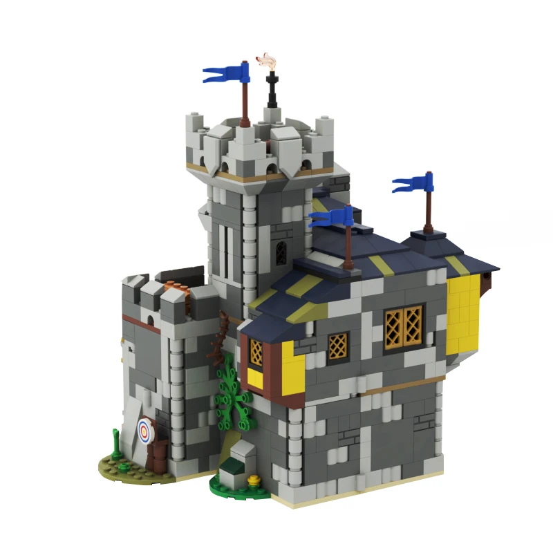 1030 Pezzi Mocs Outpost Castle Knight Castle Fortress 31120 Castello Medievale Costruisci Mattoni Modello Building Block Giocattoli Per Regalo