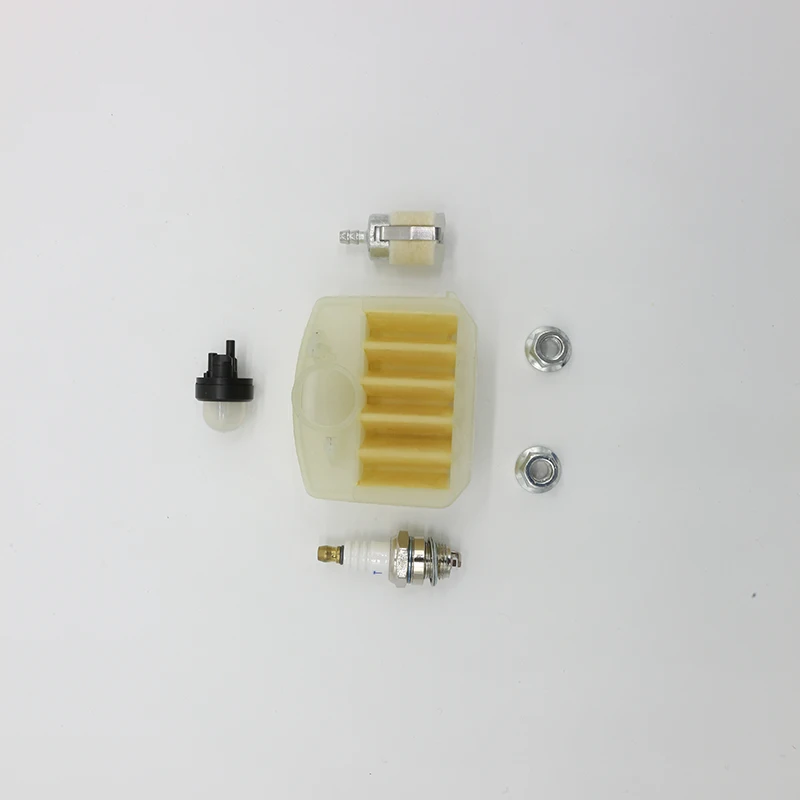Hundure Filtro Aria Spark Plug Primer, Base Trucco Lampadina Bar Nuts Kit Per Husqvarna 340 345 346 Xp 350 353 Motosega Parti 537024003