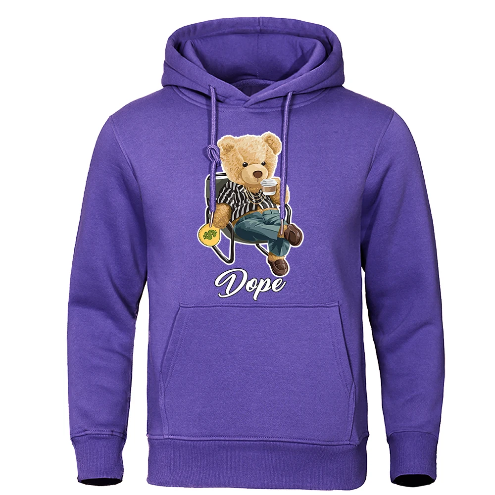 Rich Teddy Bear Boss Drinks Coffee Printed T Shirt Uomo Funny Cotton Magliette Harajuku Street Top Casual Brand Tee Shirts Men'S