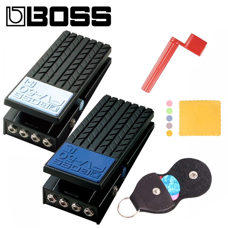 Boss Fv-50H/Fv-50L Pedale Del Volume Ad Alta Impedenza/Fascio Di Pedali Sterevolume Con Picks, Piccone, Panno Per Lucidatura E Avvolgitore Di Corde