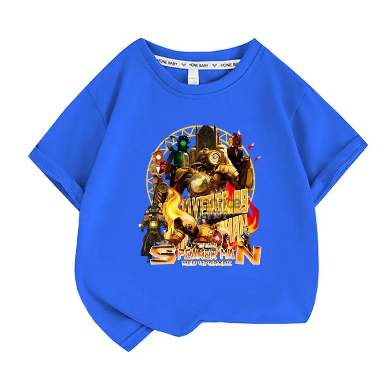 Skibidi Toilet Kids Cartoon Tees Game Speakerman Boss 2-14 Anni Titan Tv Man T Shirt Funny Shirt Kids Summer Clothes