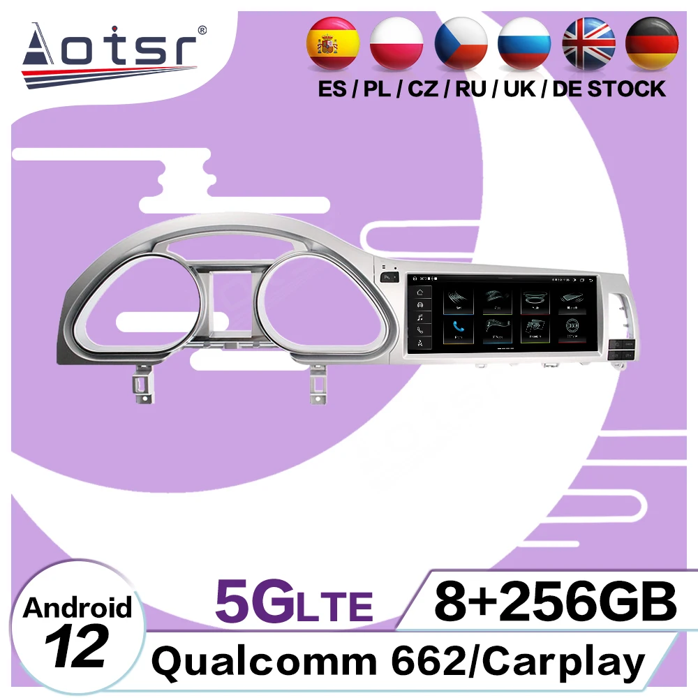 8 + 256Gb Multimedia Stereo Android 12 Player Per Audi Q7 2005 2006 2007 2008 2009 Navigazione Gps Auto Autoradio Video Head Unit