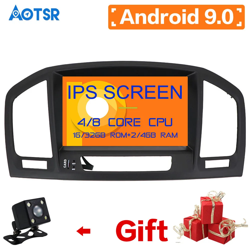 Aotsr Dsp Android 9.0 4G 64G Autoradio Gps Per Opel Vauxhall Insignia Lettore Dvd Navigazione Touch Screen Multimedia Stereos Audi
