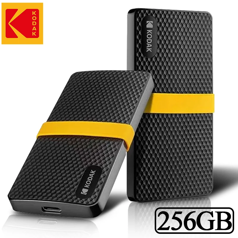 2 Pz Kodak Originale X200 Disco Rigido Esterno Ssd Hd Externo 256Gb Usb3.1 Mini Ssd Portatile 256Gb Per Laptop Smartphone Pc Ps4