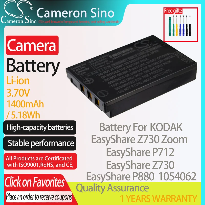 Batteria Cameronsino Per Kodak Easyshare Z730 Zoom Easyshare P880 Easyshare P712 Easyshare Z7590 Adatto A Batteria Per Fotocamera Sanyo Db-L50