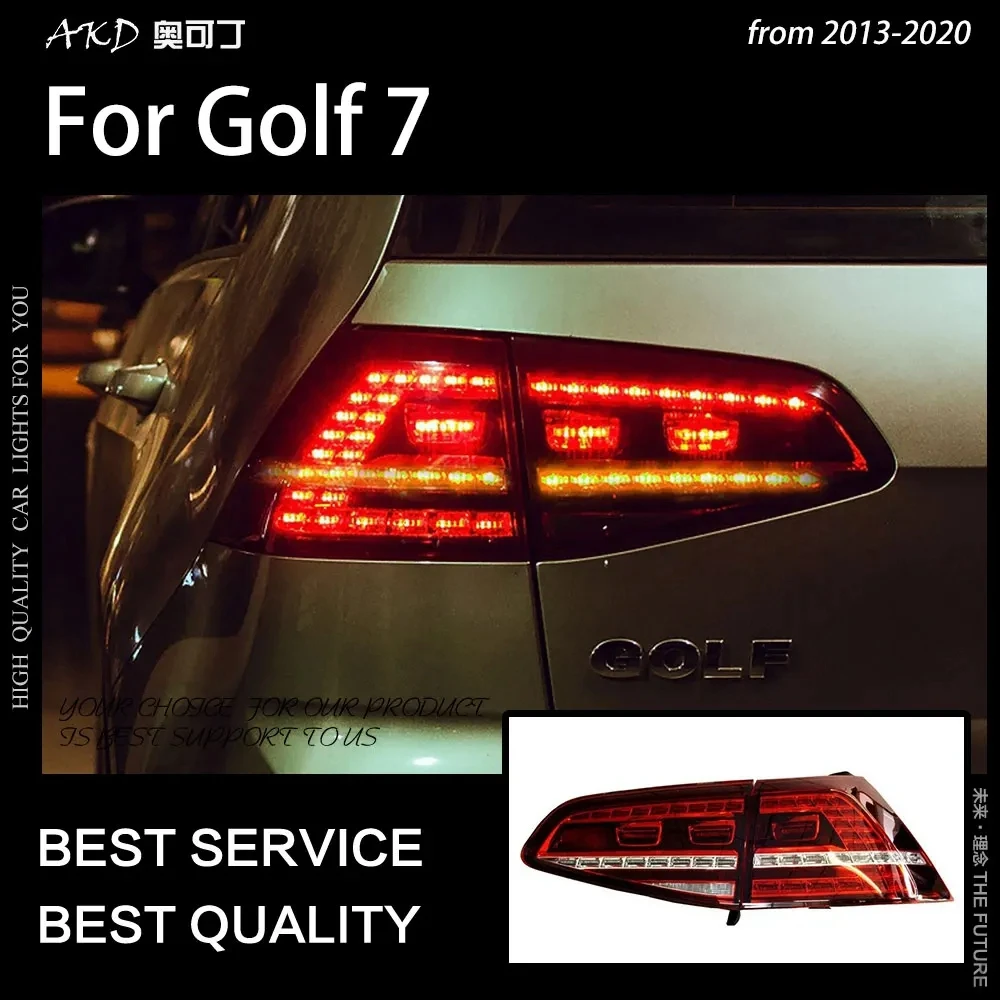 Akd Fanale Posteriore Per Vw Golf 7 Fanali Posteriori 2013-2019 Golf 7 Led Luce Posteriore Golf Mk7 Arresto Posteriore Led Drl Segnale Accessori Auto 
