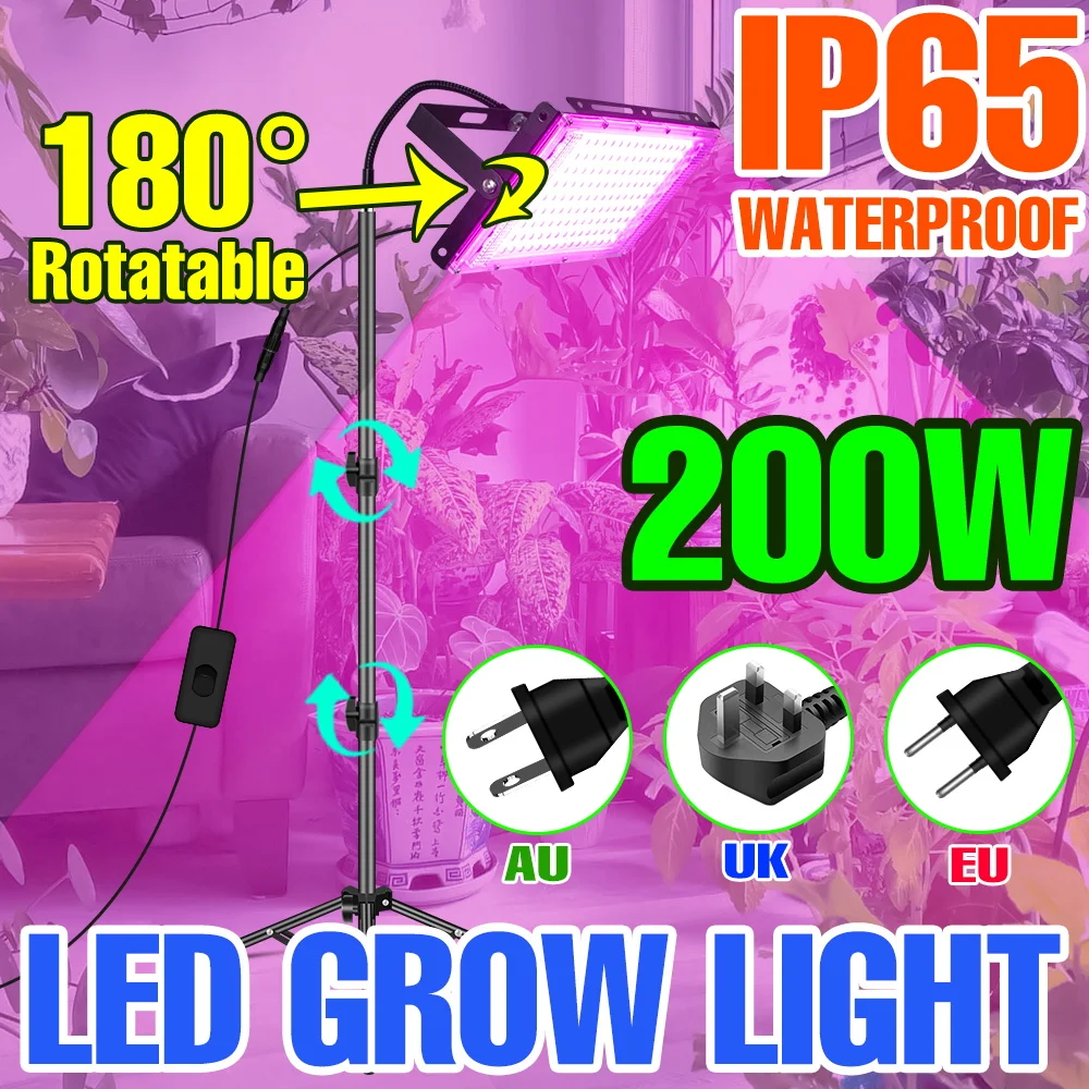 200W Full Spectrum Led Phyto Lamp Lampadina Per La Crescita Della Serra Per Piantine Grow Tent Flower Seeds Ip65 Hydroponics Growing System