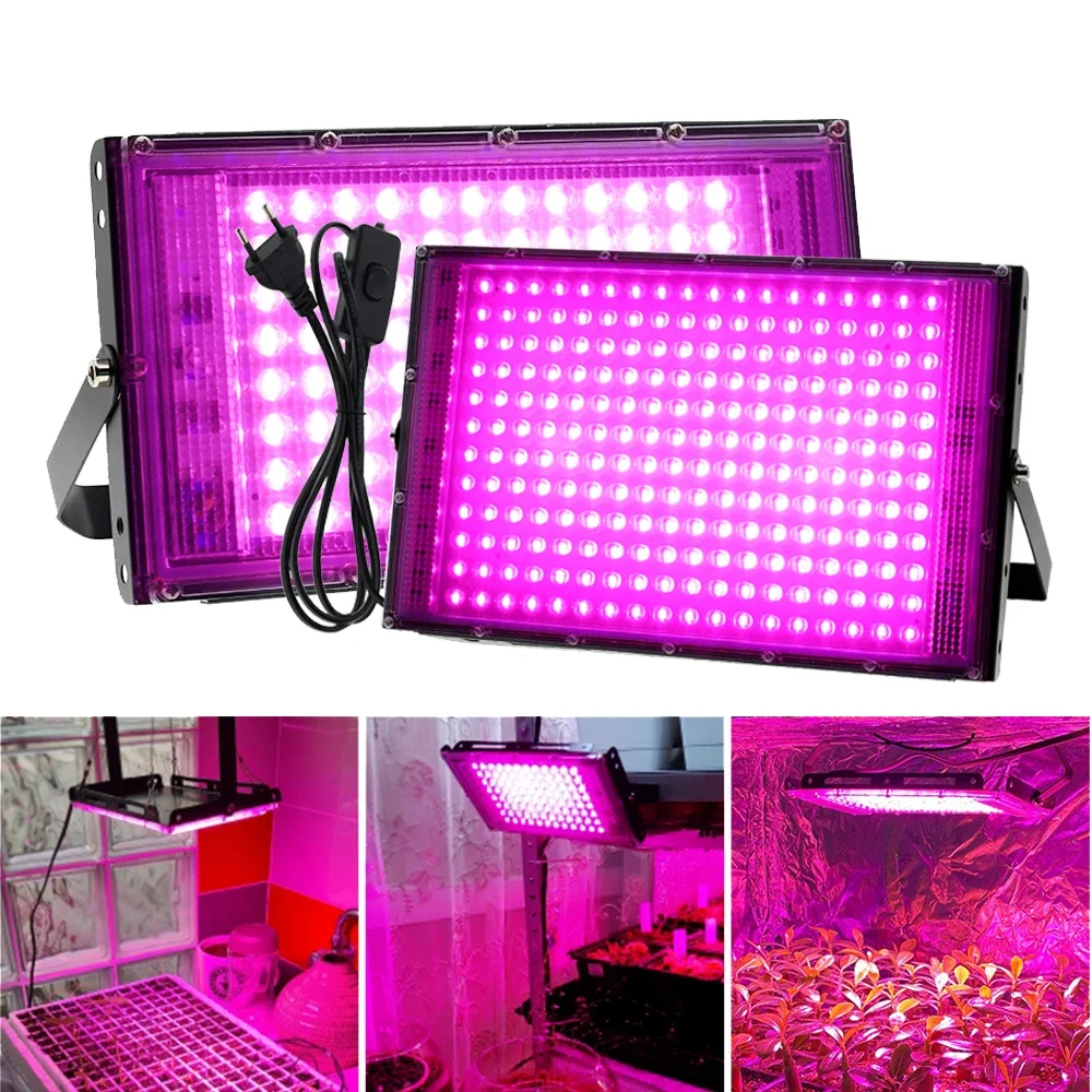 Led Grow Light Full Spectrum Phyto Lamp Per Plant Light 300W Hydroponics Growing System Serra Flower Seeds Grow Lighting