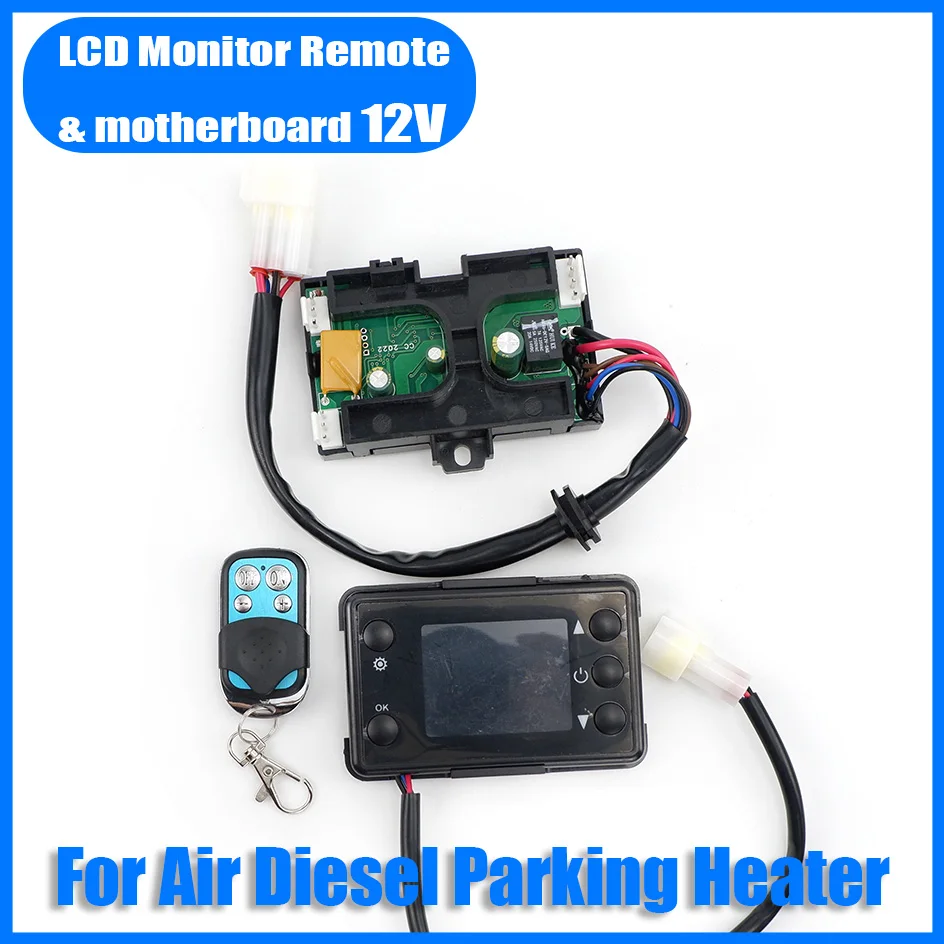 12V Air Diesel Heater Lcd Monitor Switch Control Controller Board Scheda Madre Mainboard + Remote Per Car Van Camper Plateau